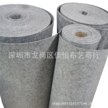 浅麻灰烟灰色毛毡布花灰色针刺棉不织布5mm 3mm厚无纺布箱包面料