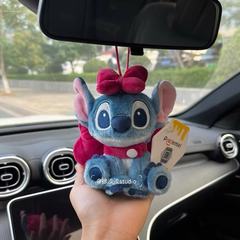 かわいい恋人ステッチ車のバックミラー車の吊り下げぬいぐるみバッグペンダント子供の楽しい女装車の装飾品
