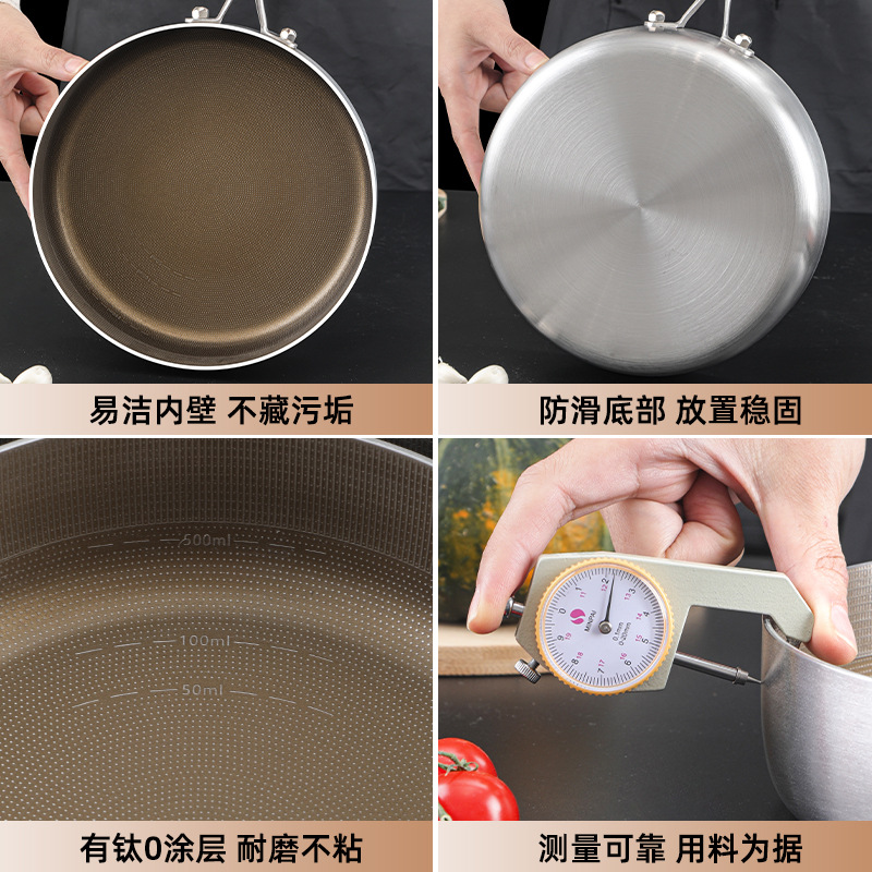 316 horno electromagnético de acero inoxidable sin recubrimiento no pegajoso casero con horno electromagnético de gas de aluminio y aluminio cacerola universal