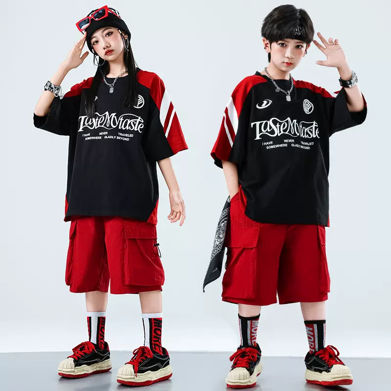 少儿街舞演出服儿童嘻哈潮服hiphop服装架子鼓套装男童表演服岂妨