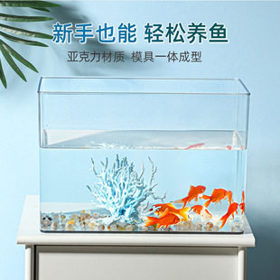 Acrylic Fish Tank Living Room Home Aquarium Plexiglass All-In-One High-Definition Transparent Desktop Goldfish Turtle Tank