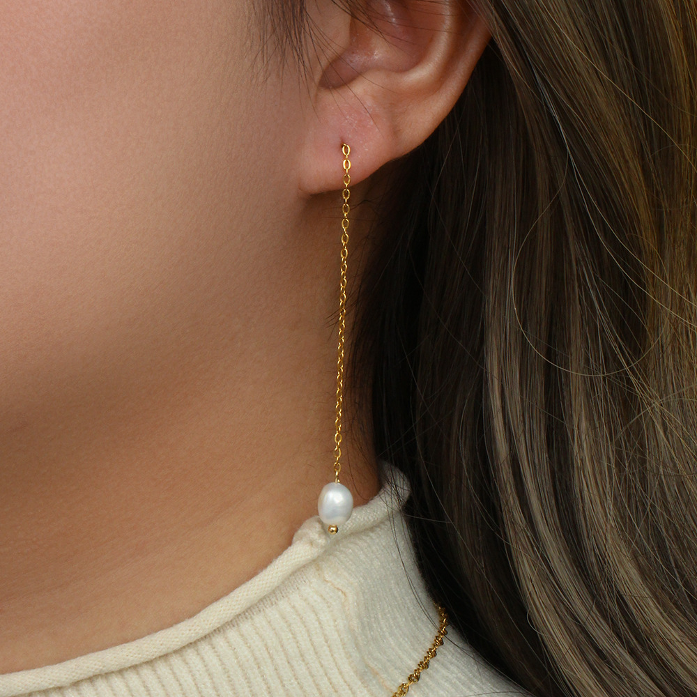 Fashion Solid Color Stainless Steel Pearl Plating Bracelets Earrings Necklace