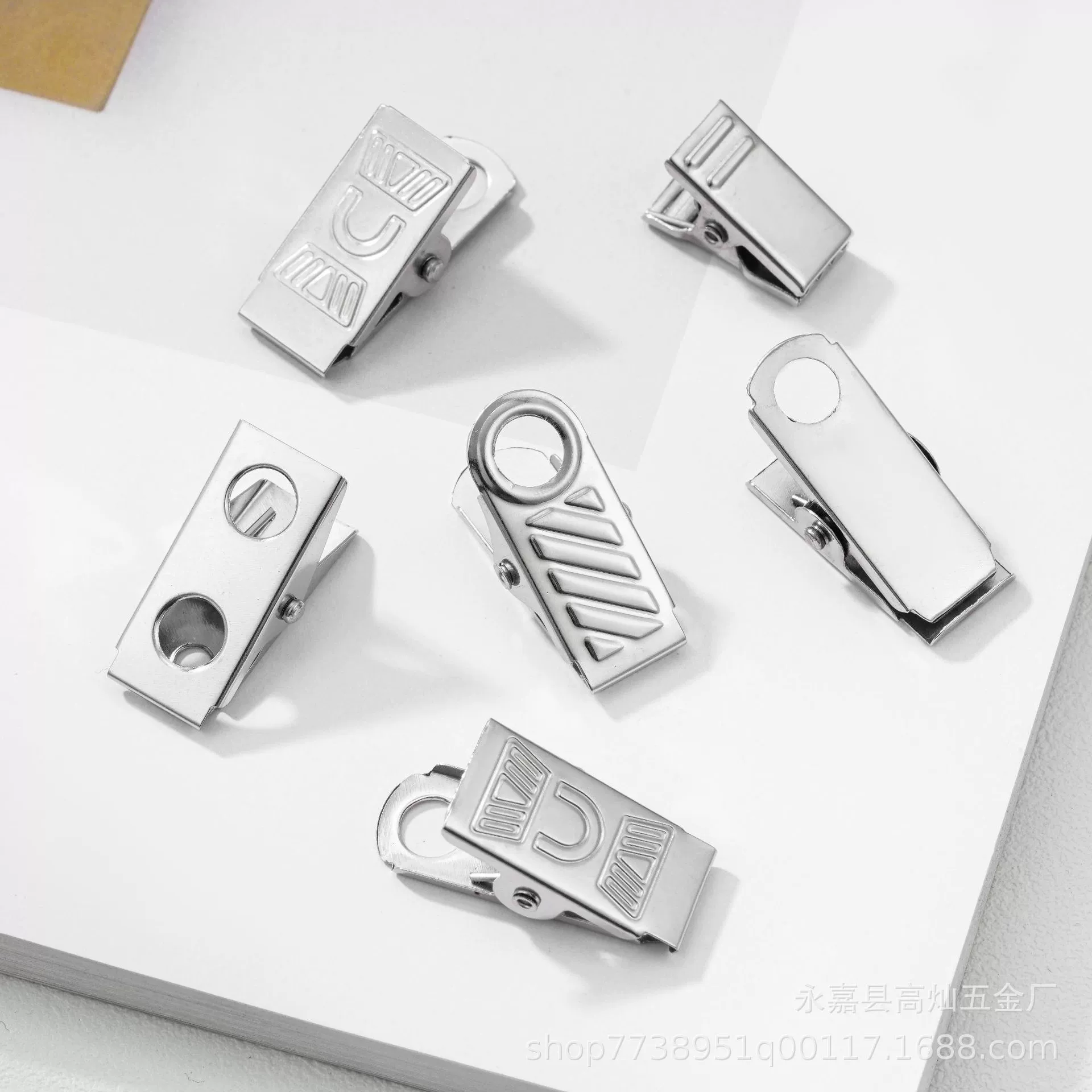 Держатель сертификата утолщенный держатель Бейджа с квадратным отверстием заводской держатель лицензии Заводская Пряжка держатель разрешения на работу сертификат Пряжка Железный кошелек