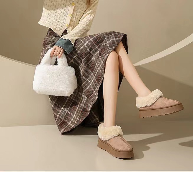 2025年新作 レディース スノーブーツ 冬用 裏起毛 厚底 滑り止め 暖かい ダブルコットンシューズ 東北地方向け