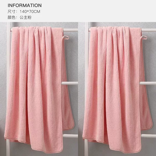 【Two bath towels】 Rose powder+rose powder