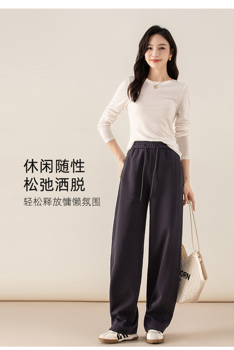 Quần culottes nữ ống rộng cạp thun co giãn chất liệu lyocell len mềm mại dáng chuối — màu tím mận chi tiết 18