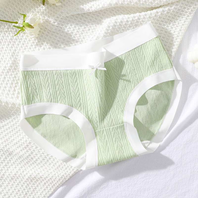 Ropa interior de las mujeres de algodón puro antibacteriano entrepierna media cintura más tamaño transpirable japonés chica triángulo pantalones cortos sin costura interior