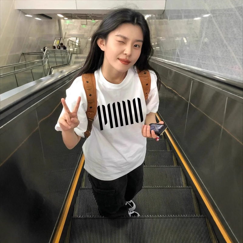Heavy Cotton American Style White Short-sleeved T-shirt Women's 2025 New Summer Loose Design Sense Niche T-shirt Top
