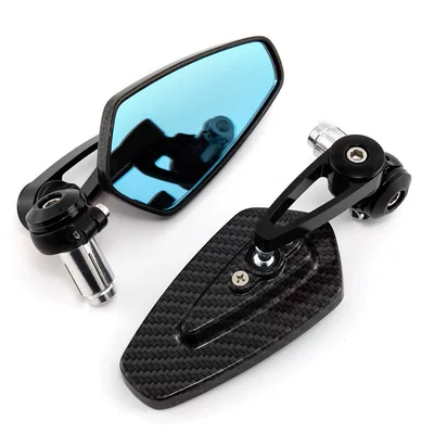 Cross-Border Hot-Selling Universal Rearview Mirror Motorcycle Accessories Motorcycle Calf Electric Vehicle Carbon Fiber Watermark Rearview Mirror (Motorcycle General Parts)