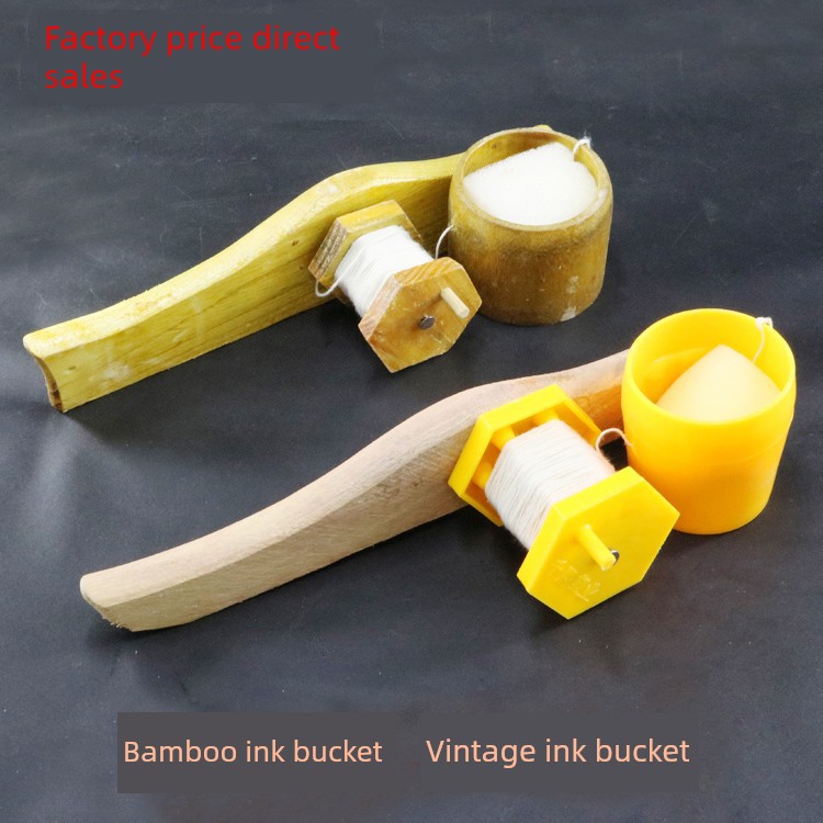 直销竹墨斗画线器手动竹制墨斗木工工具木墨斗竹墨斗带线画线弹线