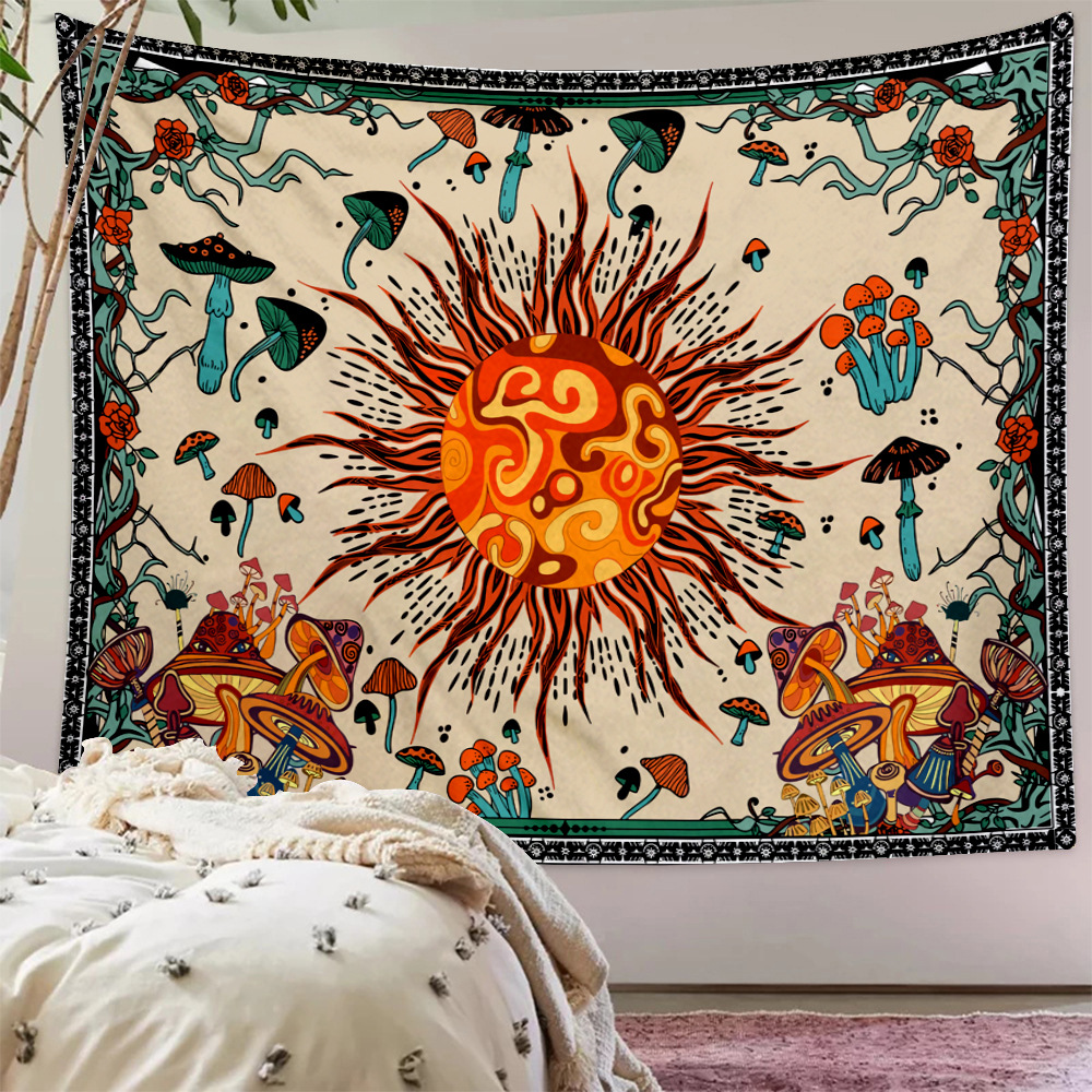 국경 간 인기 판매 아마존 대외 무역 걸이 천 배경 천 보헤미안 스타일의 태피스트리는 사진과 함께 제공되며 태피스트리 소스 공장을 결정합니다