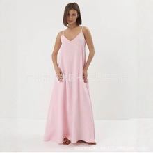 Платья 法式气质度假风吊带裙女夏季法式气质压褶设计宽松