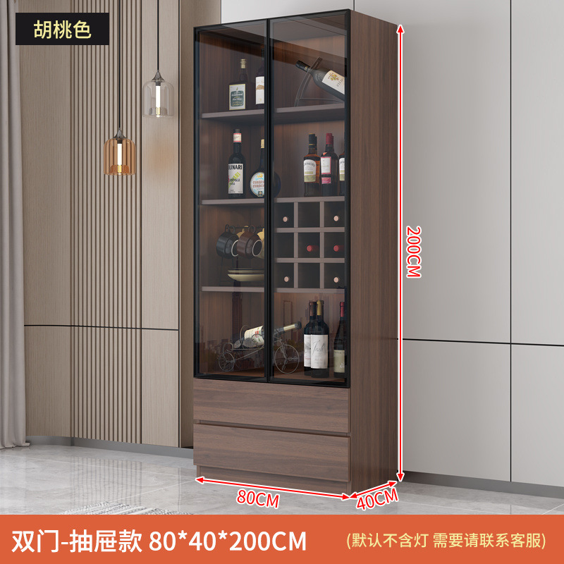 Двойной дверной стеклянный двойной ящик. Шафа для вина шириной 80 см.