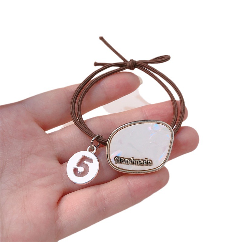 Temperamento simple anillo de cabello de estilo francés de alta elasticidad cuerda de cabello de correa de goma duradera adornos para el cabello