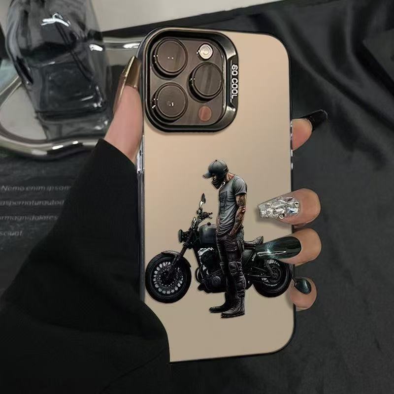 Nuevo chico motociclista para iPhone 16 funda para teléfono móvil 11 Apple 15promax/14 Europa y América 13pro12xr