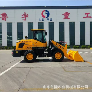 鲁宇重工942粮食斗铲车 养殖农用推土装载机 无级变速抓草抓木机