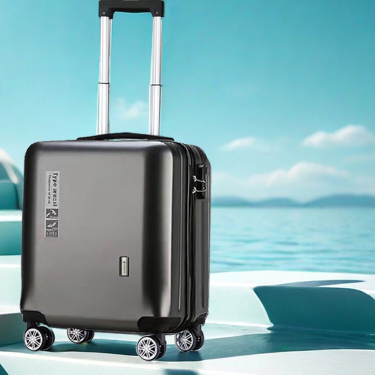 Small Coded Suitcase, Lightweight Suitcase for Men and Women, 18inch Boarding Case, Universal Wheel Trolley Case, Small Leather Suitcase, Cute