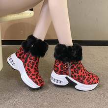雪地靴女2023冬季新款韩版翻毛短筒加绒保暖内增高棉靴女一件代发