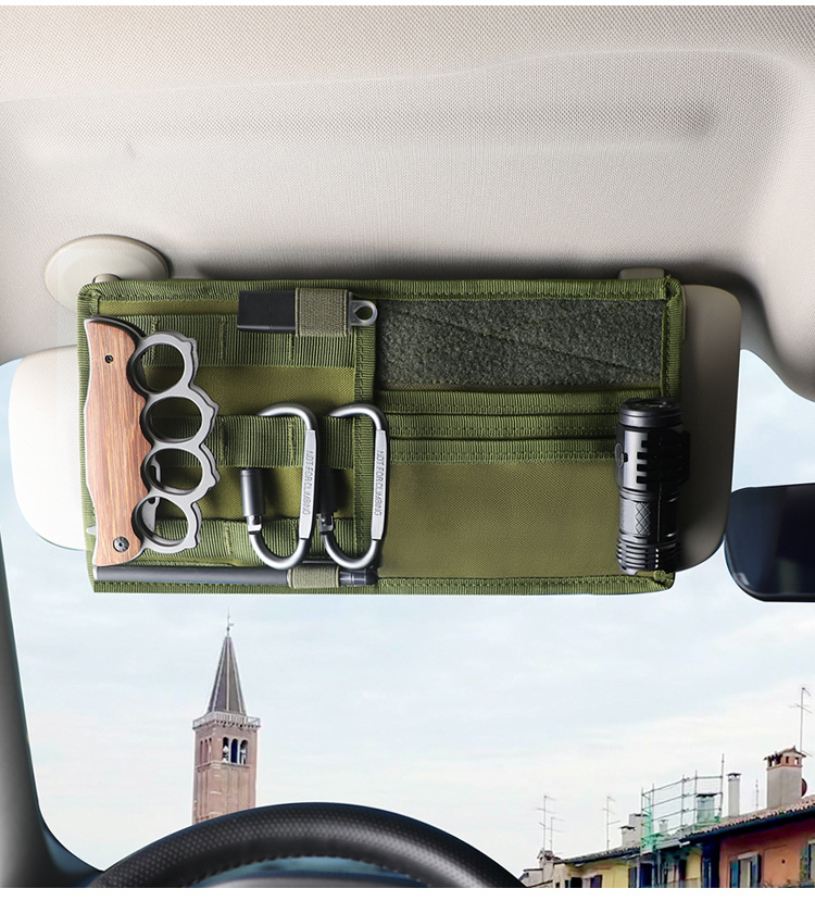 Car sun visor multifunctional certificate storage clip car sun shield glasses business card bill storage bag