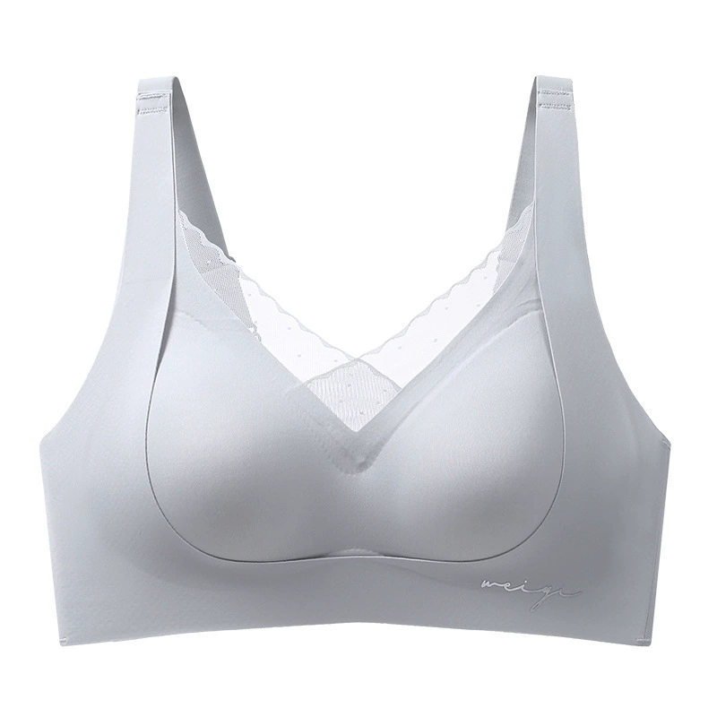 Supporting latex summer thin underwear, wireless bra, bra top