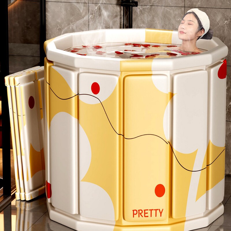 Japanese Folding Bath Bucket for Adults, Household Bath Bucket for Kidsren and Adults, Special Bathtub, Bath Bucket, Sit-In Bathtub