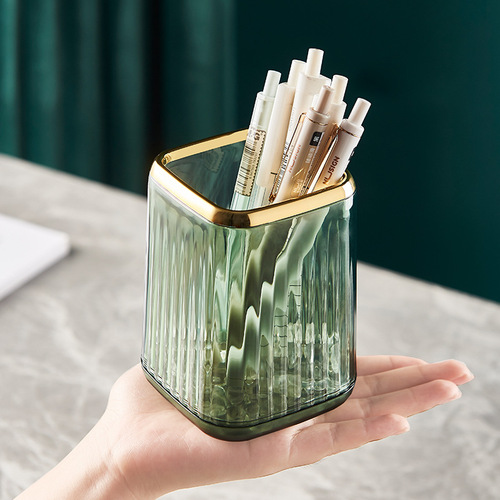 Bolan light luxury office desktop stationery makeup brush pen holder storage box children's desk ins high-value pen holder