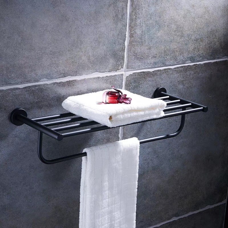 Toallas de acero inoxidable 304 toallas de baño sin perforación estante de toallas de baño pared estante de almacenamiento accesorios de hardware de baño