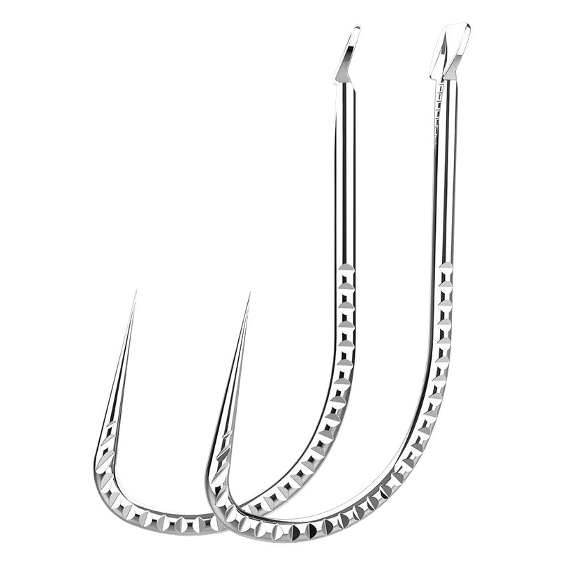Japan Imported Long Lin Needle Genuine Flying Fish Sleeve Raffe Sleeve Hook White Black Pit Violent Flying Carp Hook Bulk