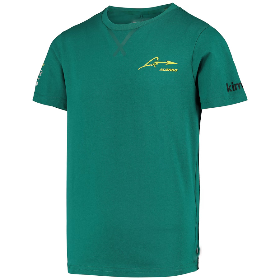 Aston Martin Fernando Alonso AMR24 T-shirt Signature Logo Green