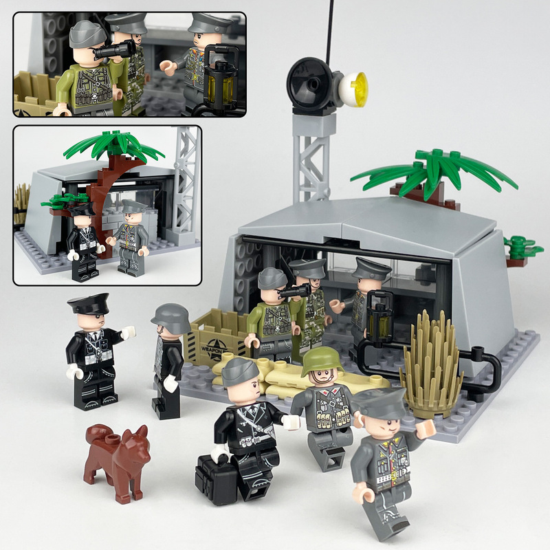 Foreign Trade Specializes in Moc1605A-1605F 42112 Military Command Center Defense Bunker Building Block Model Toys