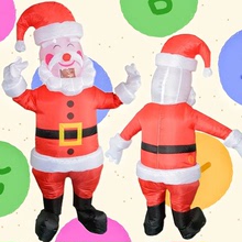 跨境專供聖誕節角色扮演搞怪聖誕老人充氣服裝可愛人偶聖誕老人服