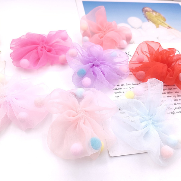 Summer hairgrip with bow handmade