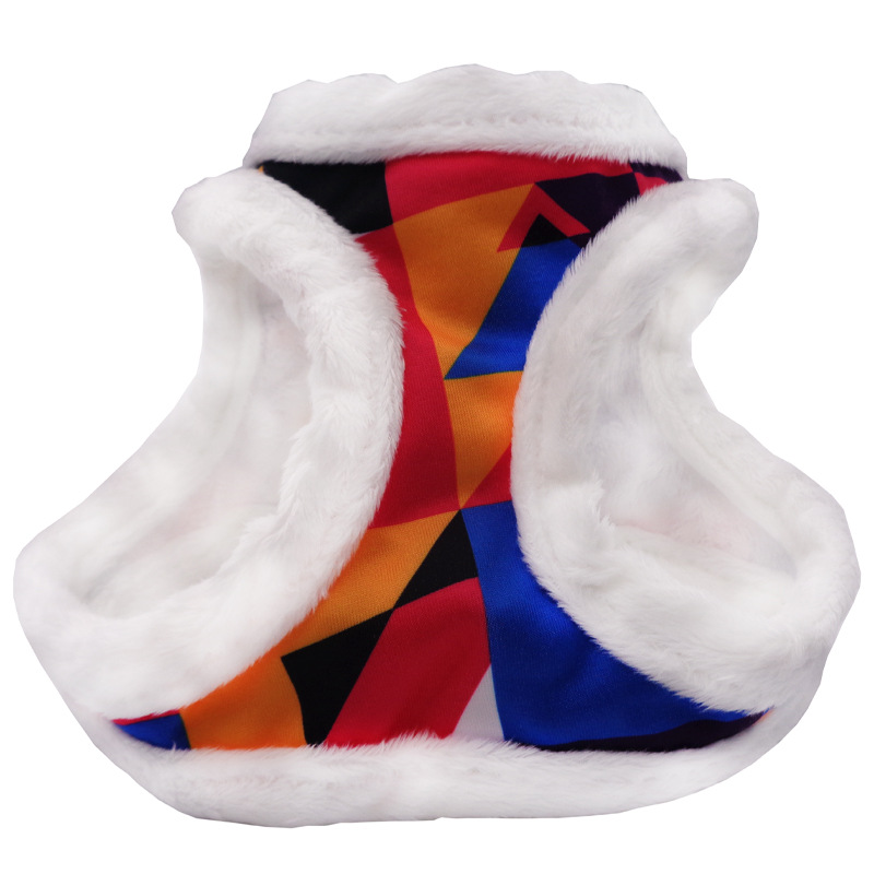 Invierno estampado al por mayor artículos para mascotas felinos pecho de pecho de perro pecho de gato de cabello de pecho de un perro pequeño