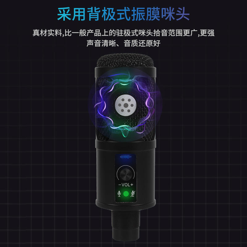 Professional Voice-over Condenser Microphone High-definition Noise Reduction Audiobook Recording Equipment Phone-Specific Novel Recording Microphone