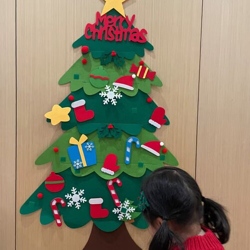 New Felt Christmas Tree DIY Christmas Decorations Non-woven Christmas Ornaments Felt Christmas Tree Wholesale