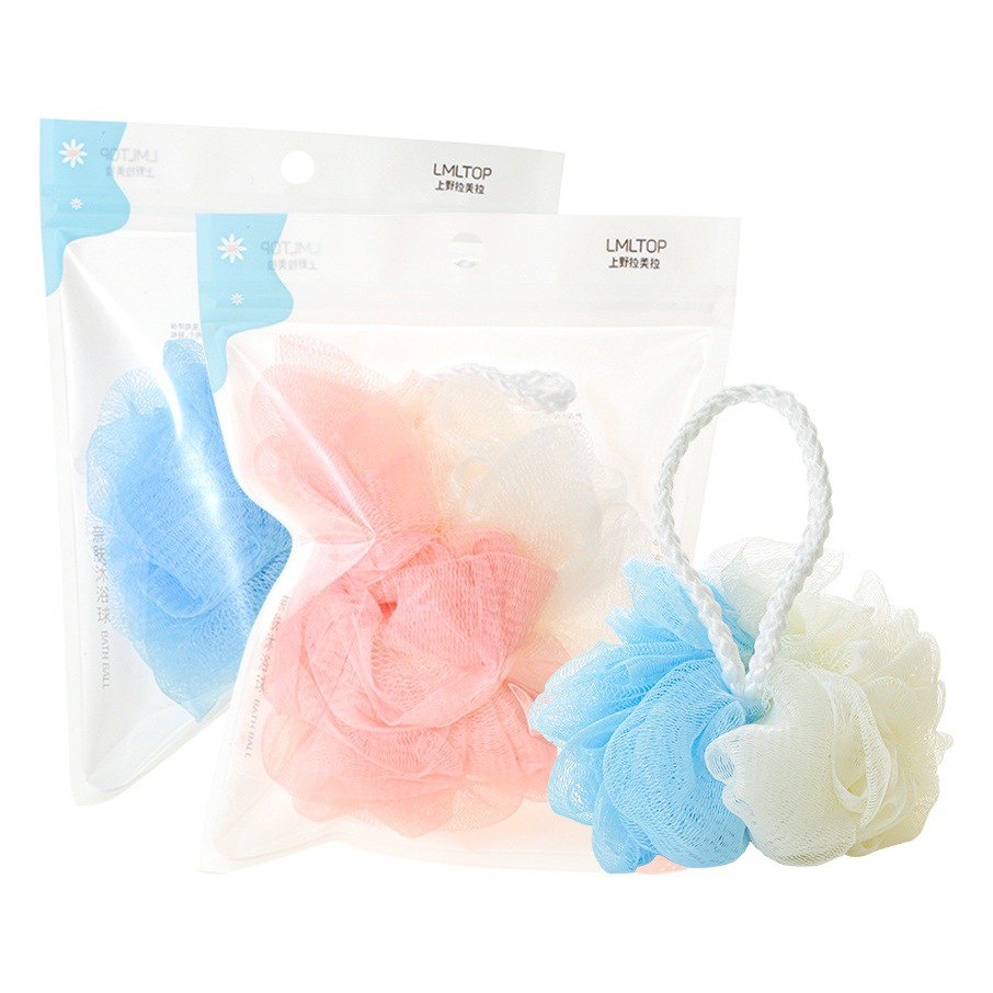 LMLTOP Bola de flores de baño Red de espuma Herramienta de baño Exfoliante Fácil de espumar Bola de flores delicada multiusos C053