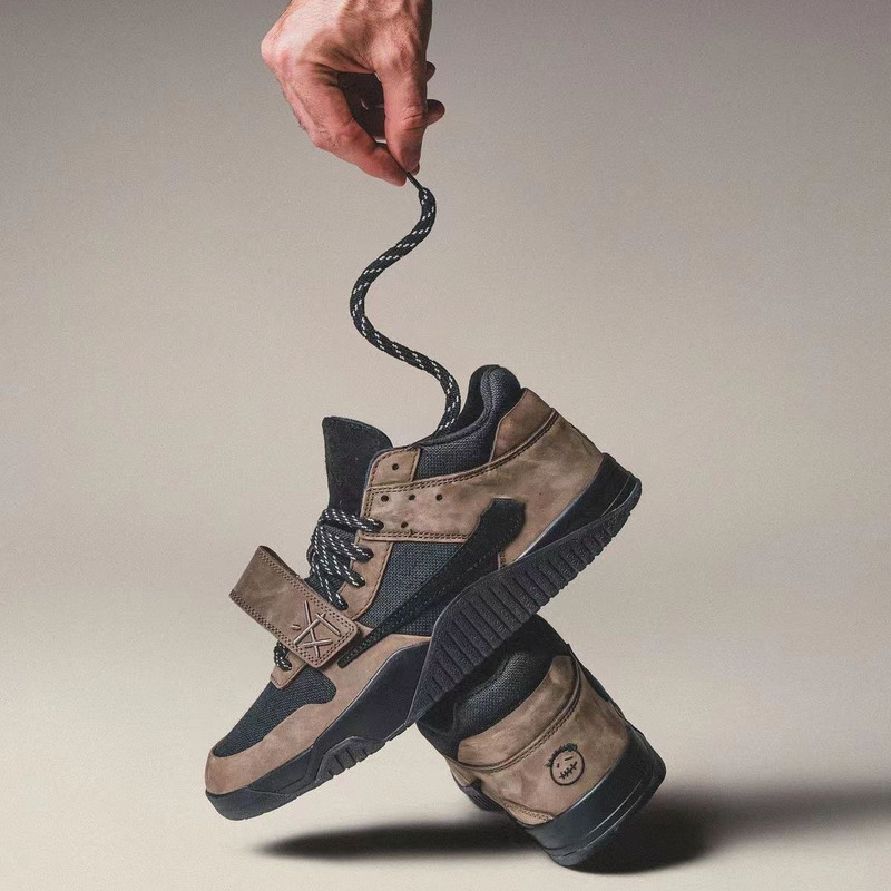 Pure Original Jumpman Jack Barb Basketball Shoes Suede Black Mocha Joint Sports Shoes Non-Slip Wear-Resistant Casual Shoes