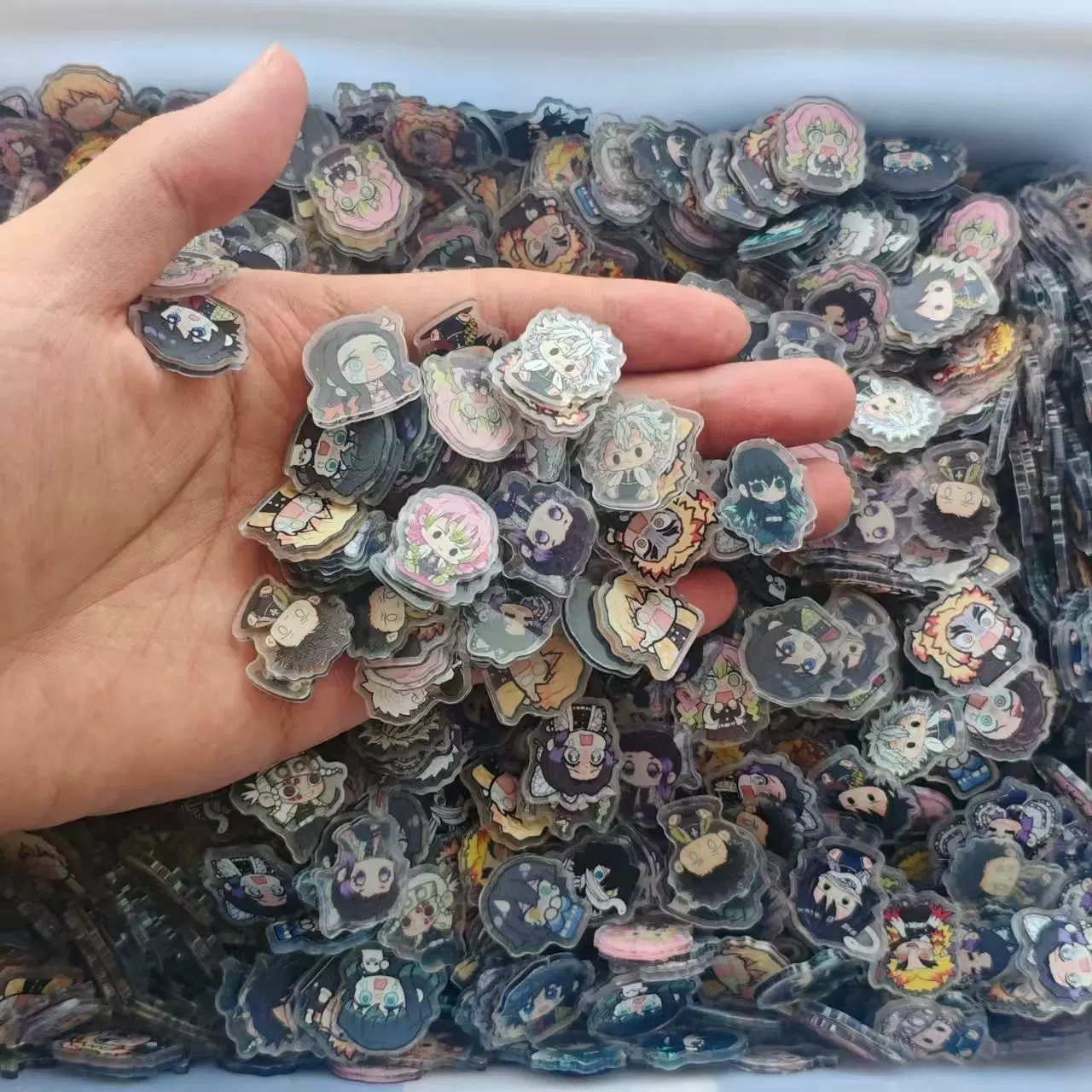 鬼灭之刃Q版周边2CM亚克力片片来图定制摆件礼物DIY手工材料配件