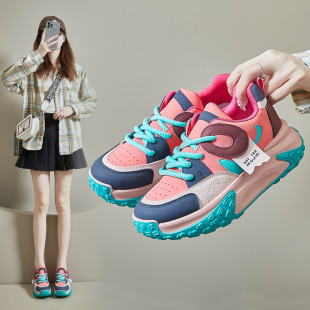 2025 Spring Forrest Gump Shoes New Korean Version Ins Female Student Sports Running Casual Shoes Heightening Shoes Street Photography 2801