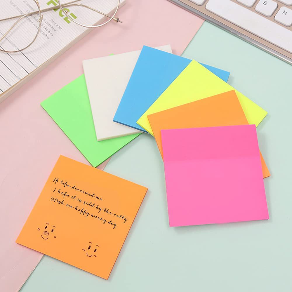 50 Sheets Colorful Waterproof PET Transparent Memo Sticky Note Paper Daily To Do It Check List Paperlaria School Stationery