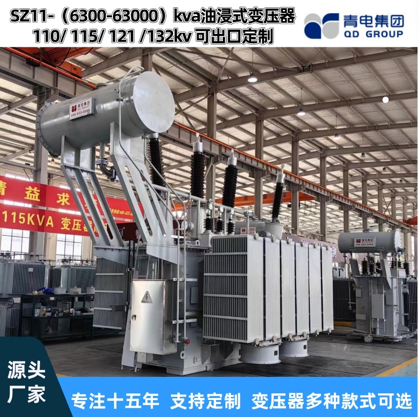 Qingdian Transformer Factory SZ--5MVA/110KV oil-immersed transformer…