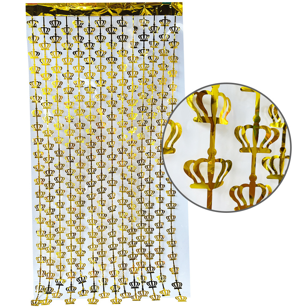 Meizhihai1 * 2M patrón cortina de seda lluvia decoración fiesta cumpleaños fiesta pared diseño plástico colorido