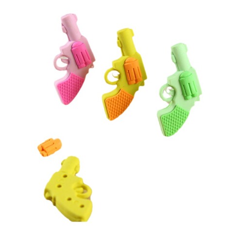 Children's Cartoon Cute Toy Primary School Eraser Pistol Eraser Creative Stationery Manufacturer Wholesale