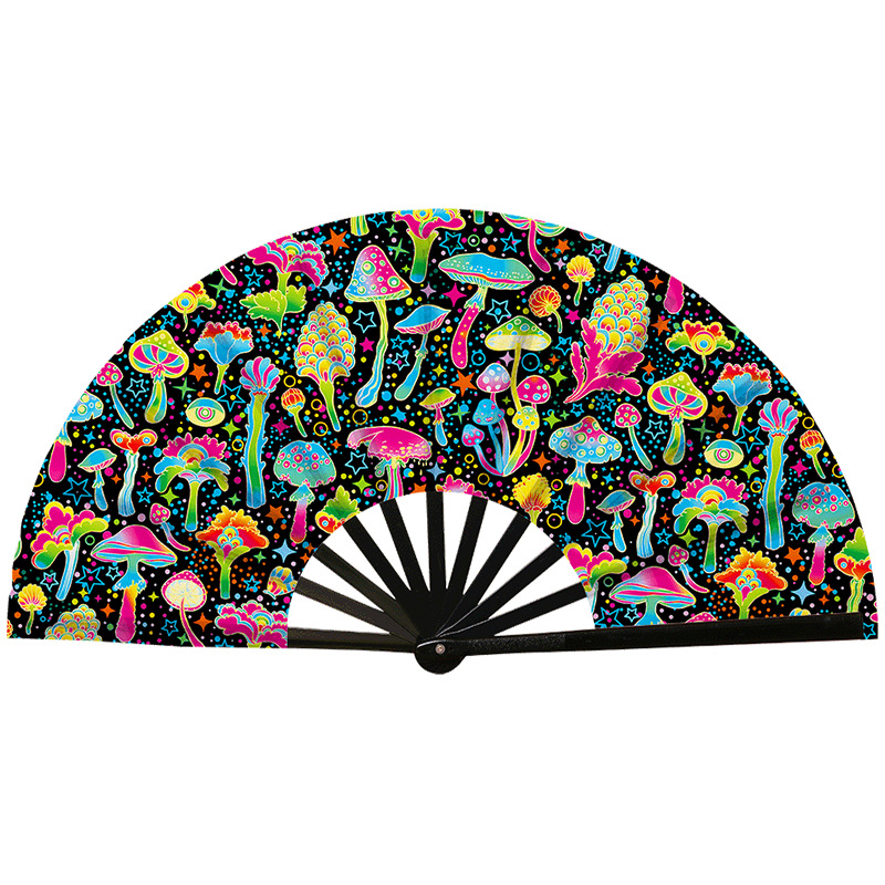 Abanico Plegable de Kung Fu de Plástico, Colorido, para Conciertos y Fiestas