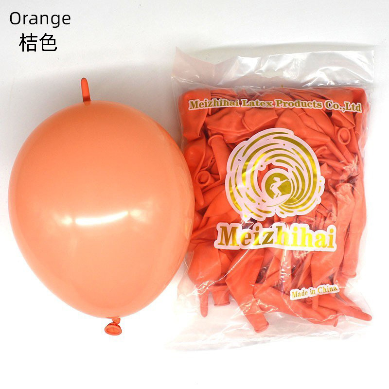 Macaron cola globo al por mayor globo de boda amor forma cadena cinturón decorativo aguja cola globo Día de San Valentín