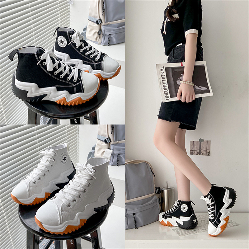Large size high-top canvas shoes women's...