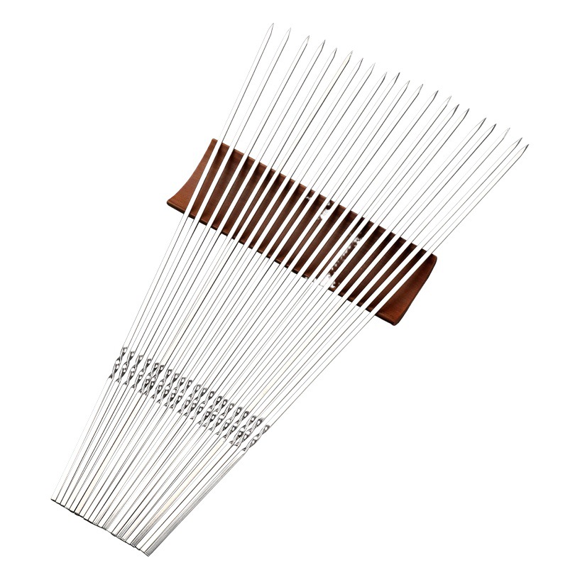 Stainless steel barbecue stick kebab iron stick needle wear string artifact supplies mutton string stick wholesale