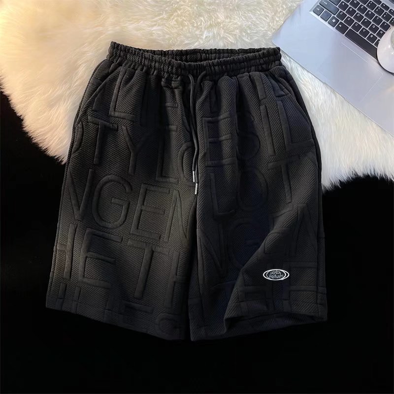 Men's Shorts Foam Letter High Street Pants, Summer Men's Shorts, Hip-hop Trendy Brand, Niche Design, Versatile Capris_voghion.com