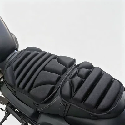 Motorcycle Ribbed Seat Cushion Cover 450clc Shock-Absorbing Electric Vehicle Seat Cushion Breathable Height-Increasing Motorcycle Seat Cushion (Motorcycle cushion)