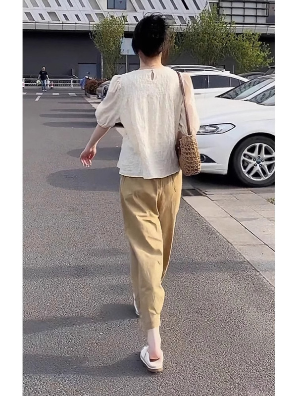 2025年新作の太った女の子向けのティースタイルの衣装一式、夏用の高級感のある小柄な痩身ツーピーススーツ|undefined